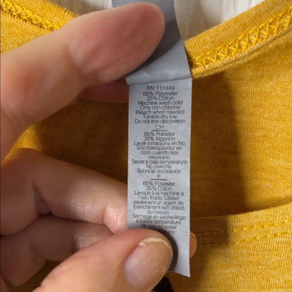 Next Level Apparel Mustard Graphic Tank “Wild & Free Honey Bee” Dovetail Hemline - Picture 4 of 8